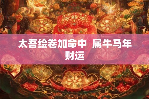 太吾绘卷加命中 属牛马年财运 太吾绘卷加命中 属牛马年财运