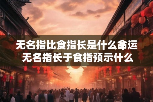 无名指比食指长是什么命运 无名指长于食指预示什么
