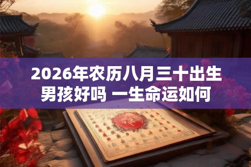 2026年农历八月三十出生男孩好吗 一生命运如何 2026年农历八月三十出生男孩好吗 一生命运如何