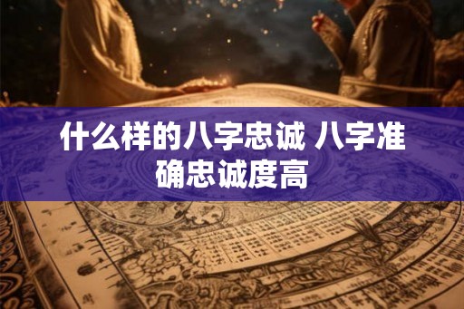 什么样的八字忠诚 八字准确忠诚度高