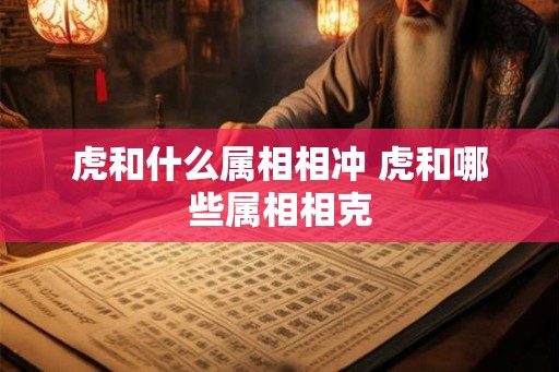 虎和什么属相相冲 虎和哪些属相相克