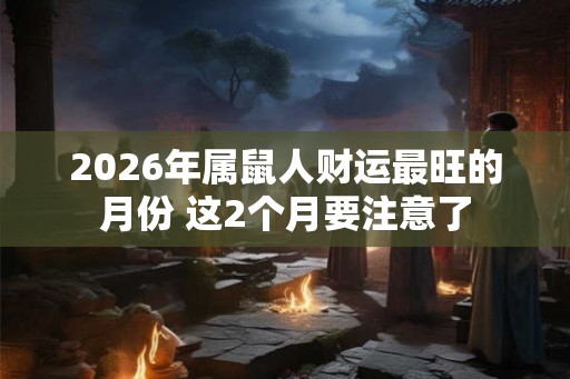 2026年属鼠人财运最旺的月份 这2个月要注意了