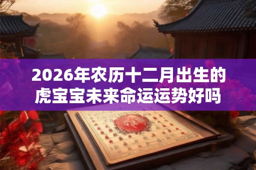 2026年农历十二月出生的虎宝宝未来命运运势好吗