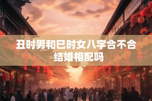 丑时男和巳时女八字合不合  结婚相配吗