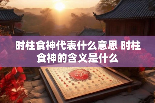 时柱食神代表什么意思 时柱食神的含义是什么