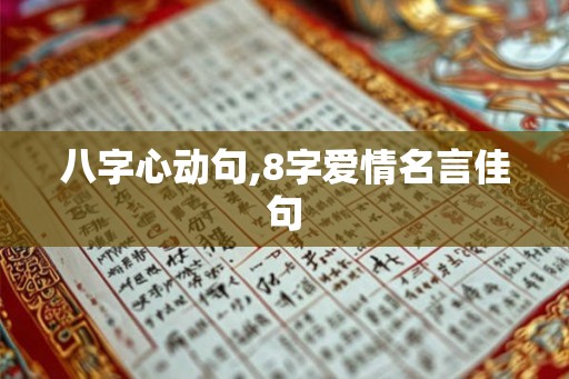 八字心动句,8字爱情名言佳句 八字心动句,8字爱情名言佳句