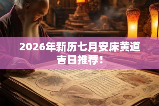2026年新历七月安床黄道吉日推荐！