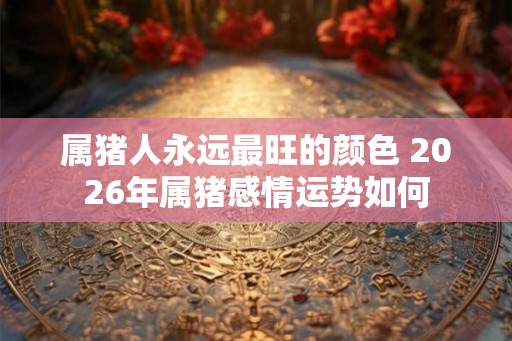 属猪人永远最旺的颜色 2026年属猪感情运势如何