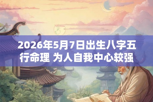 2026年5月7日出生八字五行命理 为人自我中心较强 2026年5月7日出生八字五行命理 为人自我中心较强