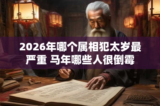 2026年哪个属相犯太岁最严重 马年哪些人很倒霉