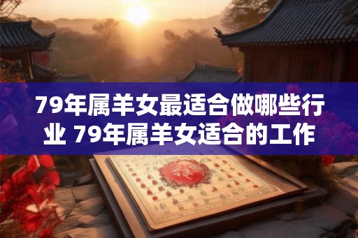 79年属羊女最适合做哪些行业 79年属羊女适合的工作领域