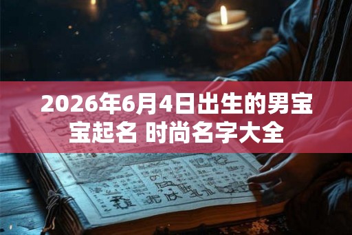 2026年6月4日出生的男宝宝起名 时尚名字大全