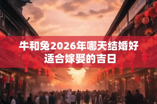 牛和兔2026年哪天结婚好 适合嫁娶的吉日 牛和兔2026年哪天结婚好 适合嫁娶的吉日