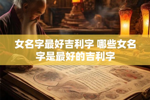 女名字最好吉利字 哪些女名字是最好的吉利字