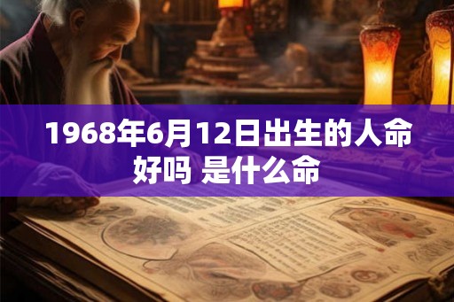 1968年6月12日出生的人命好吗 是什么命