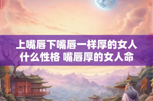 上嘴唇下嘴唇一样厚的女人什么性格 嘴唇厚的女人命好吗