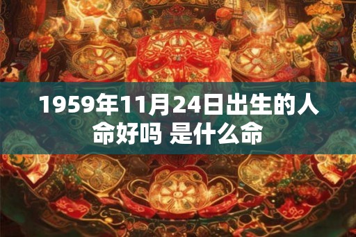 1959年11月24日出生的人命好吗 是什么命 1959年11月24日出生的人命好吗 是什么命