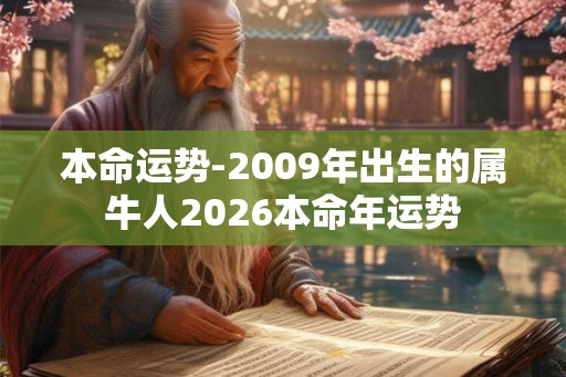 本命运势-2009年出生的属牛人2026本命年运势 本命运势-2009年出生的属牛人2026本命年运势
