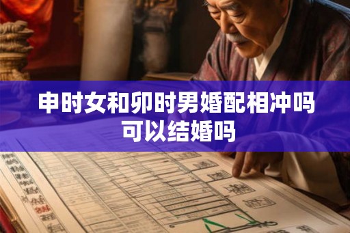 申时女和卯时男婚配相冲吗 可以结婚吗 申时女和卯时男婚配相冲吗 可以结婚吗