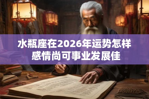水瓶座在2026年运势怎样 感情尚可事业发展佳