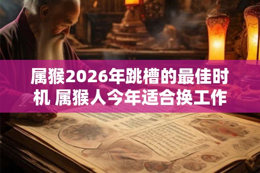 属猴2026年跳槽的最佳时机 属猴人今年适合换工作吗 属猴2026年跳槽的最佳时机 属猴人今年适合换工作吗