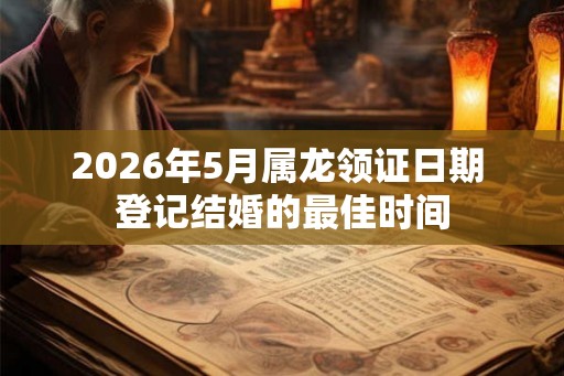 2026年5月属龙领证日期 登记结婚的最佳时间