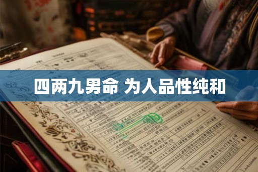 四两九男命 为人品性纯和