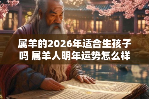 属羊的2026年适合生孩子吗 属羊人明年运势怎么样