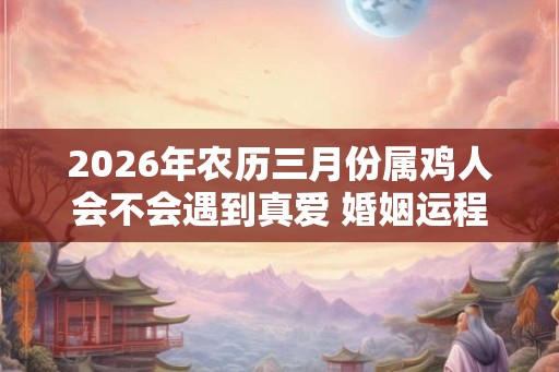 2026年农历三月份属鸡人会不会遇到真爱 婚姻运程很可喜 2026年农历三月份属鸡人会不会遇到真爱 婚姻运程很可喜
