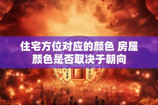 住宅方位对应的颜色 房屋颜色是否取决于朝向