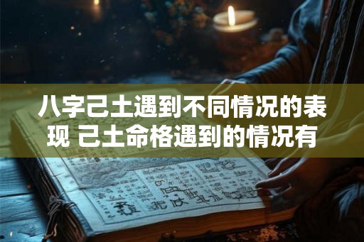 八字己土遇到不同情况的表现 己土命格遇到的情况有哪些表现