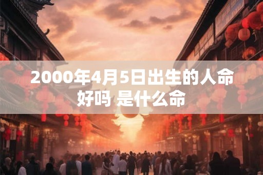 2000年4月5日出生的人命好吗 是什么命
