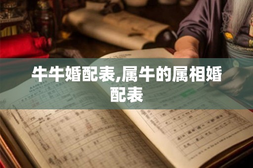 牛牛婚配表,属牛的属相婚配表