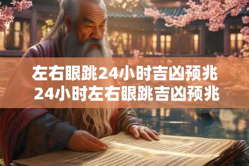 左右眼跳24小时吉凶预兆 24小时左右眼跳吉凶预兆