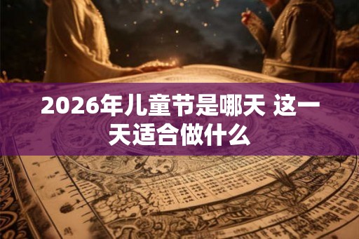 2026年儿童节是哪天 这一天适合做什么