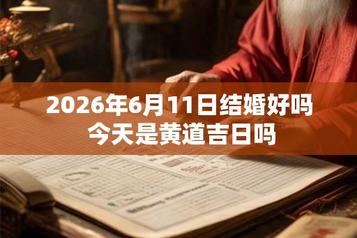 2026年6月11日结婚好吗 今天是黄道吉日吗