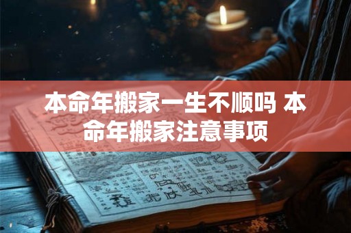 本命年搬家一生不顺吗 本命年搬家注意事项