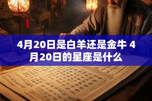 4月20日是白羊还是金牛 4月20日的星座是什么