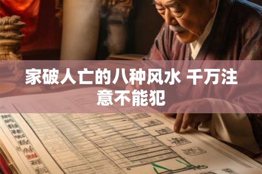 家破人亡的八种风水 千万注意不能犯