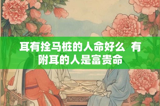 耳有拴马桩的人命好么  有附耳的人是富贵命