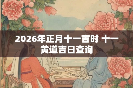 2026年正月十一吉时 十一黄道吉日查询