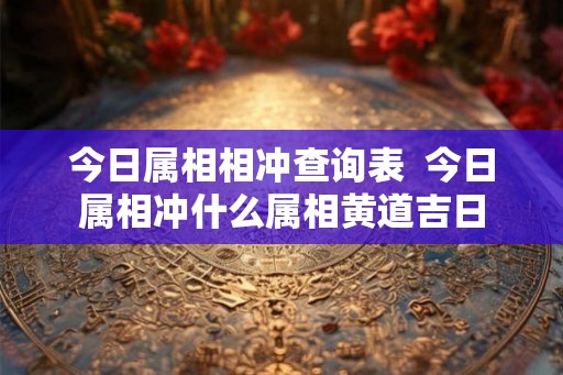 今日属相相冲查询表  今日属相冲什么属相黄道吉日