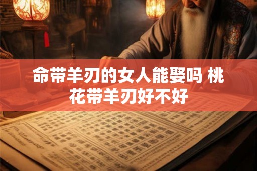命带羊刃的女人能娶吗 桃花带羊刃好不好 命带羊刃的女人能娶吗 桃花带羊刃好不好