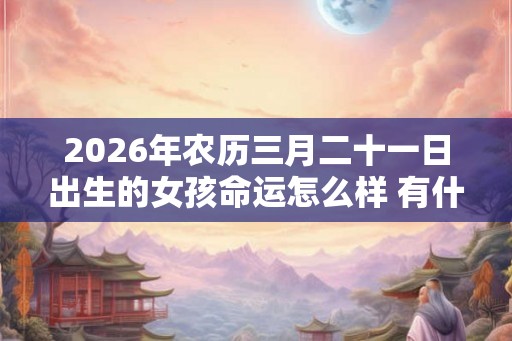 2026年农历三月二十一日出生的女孩命运怎么样 有什么说法