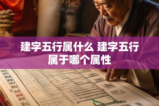 建字五行属什么 建字五行属于哪个属性