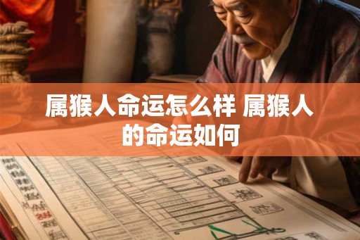 属猴人命运怎么样 属猴人的命运如何