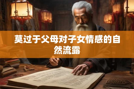 莫过于父母对子女情感的自然流露