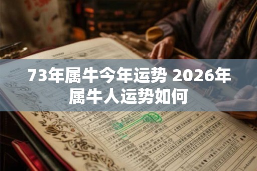 73年属牛今年运势 2026年属牛人运势如何