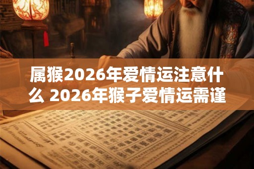属猴2026年爱情运注意什么 2026年猴子爱情运需谨慎 属猴2026年爱情运注意什么 2026年猴子爱情运需谨慎