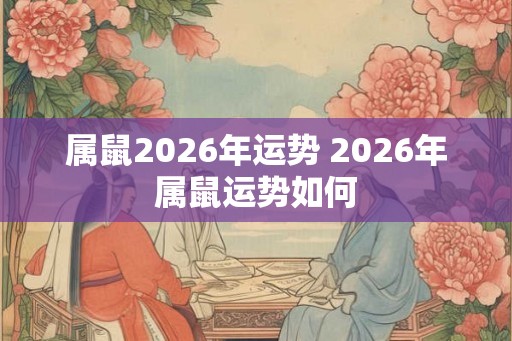 属鼠2026年运势 2026年属鼠运势如何 属鼠2026年运势 2026年属鼠运势如何